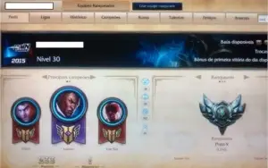 CONTA LOL PRATA V + SKINS