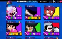 Conta de brawl stars com 76 brawlers, 23K de troféu e skins