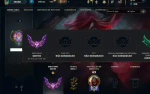 Mestre com 40 Champs e 5 Skins ( 106 PDL )