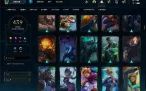 Conta platina 4 com TODOS os champs e 439 Skins + 67 Cromas