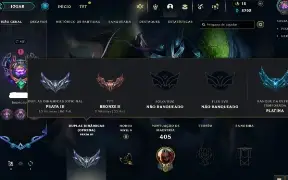 Unranked com 140 Champs e 114 Skins ( MID / TOP / JG )