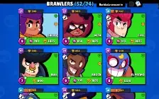 Conta de brawl stars de 2018 com 52/74 brawlers
