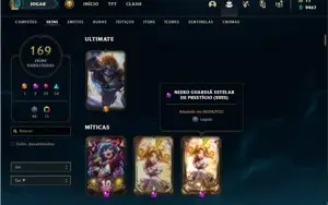 Conta Prata 1 com TODOS os champs e 169 Skins + 2 prestigios