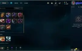 CONTA PLATINA BOM MMR COM SKIN MÍTICA-HECARIM LANCEIRO ZERO