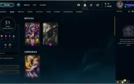 CONTA PLATINA BOM MMR COM SKIN MÍTICA-HECARIM LANCEIRO ZERO