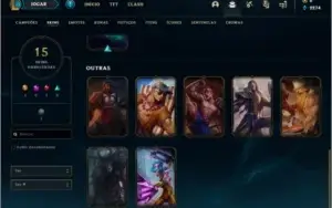 Conta prata 3 MAIN JG com 15 skins e 31 champs
