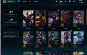 Conta prata 3 MAIN JG com 15 skins e 31 champs