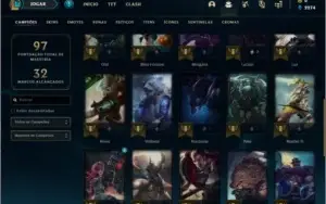 Conta prata 3 MAIN JG com 15 skins e 31 champs