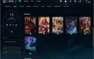 Conta prata 3 MAIN JG com 15 skins e 31 champs