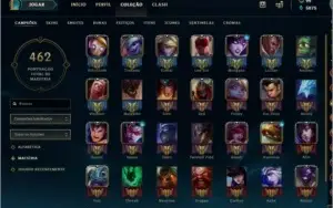 conta do lol todos campeões 67 skins