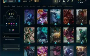 Unranked com 130 Champs e 119 Skins ( ADC / JG / TOP )