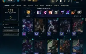 Unranked com 130 Champs e 119 Skins ( ADC / JG / TOP )