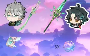 AR25 - Alhaitham com BIS + Xiao com BIS + Atlas + 5 tiros