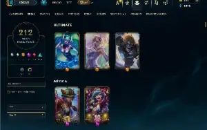 Unranked com TODOS os champs e 212 Skins ( ADC / MID )