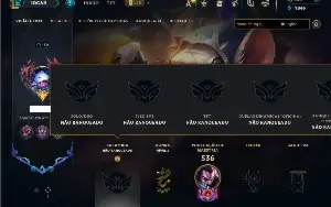 Unranked com TODOS os champs e 212 Skins ( ADC / MID )