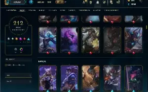 Unranked com TODOS os champs e 212 Skins ( ADC / MID )