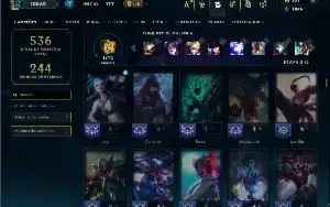 Unranked com TODOS os champs e 212 Skins ( ADC / MID )