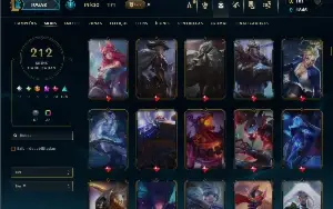Unranked com TODOS os champs e 212 Skins ( ADC / MID )