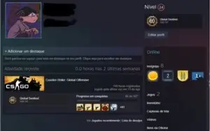 CONTA STEAM COM PRIME, ACOMPANHA GTA V, MMR DE GLOBAL NO CS