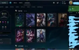 CONTA LOL-TODOS OS CAMPEÕES-PLATINA 5-MAIS DE 200 SKINS