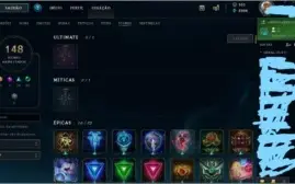 CONTA LOL-TODOS OS CAMPEÕES-PLATINA 5-MAIS DE 200 SKINS