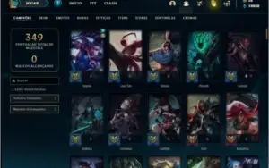 Conta prata 4 com 151 skins e 134 champs