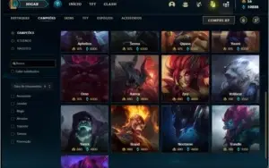 Conta prata 4 com 151 skins e 134 champs