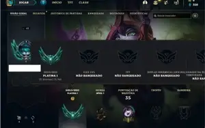Conta platina 1 com 75 PDL, 27 Champs e 2 Skins + 11 Espolio