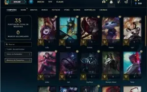 Conta platina 1 com 75 PDL, 27 Champs e 2 Skins + 11 Espolio