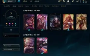 Conta Platina 2 com 31 Champs e 7 Skins +2 Fragmentos