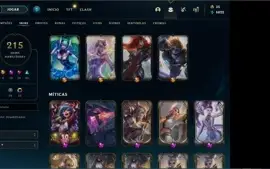 Conta league of legends com 215 skins