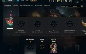 Unranked com 70 Champs e 12 Skins