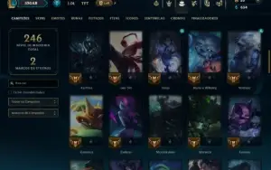 Unranked com 70 Champs e 12 Skins