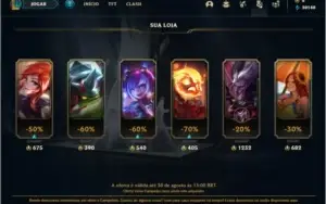 Conta ouro 3 com 20 champs e 9 fragmentos de skins