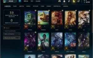 Conta ouro 3 com 20 champs e 9 fragmentos de skins