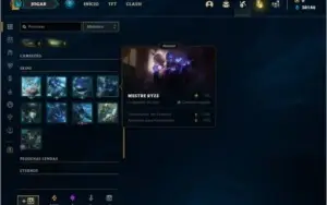 Conta ouro 3 com 20 champs e 9 fragmentos de skins