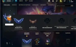 Conta Diamante 2 com 33 Champs e 7 Skins + 1 Fragmento
