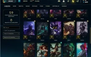 Conta Diamante 2 com 33 Champs e 7 Skins + 1 Fragmento
