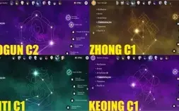 CONTA GENSHIN AR58✨15 LENDÁRIOS e 6 ARMAS 5⭐SHOGUN C2 E+✨