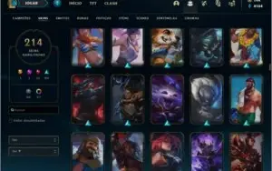 Conta lol, varias skins, level 158.