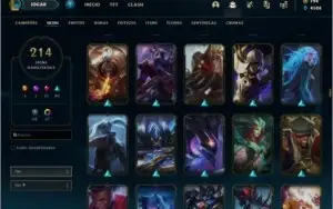 Conta lol, varias skins, level 158.