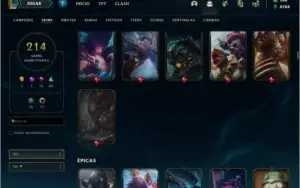 Conta lol, varias skins, level 158.