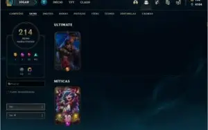 Conta lol, varias skins, level 158.
