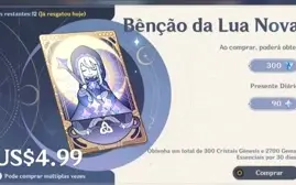 Conta genshin Ar58 15 personagens 5★
