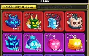 Conta de blox fruits/blox fruits account/gamepass/permas/