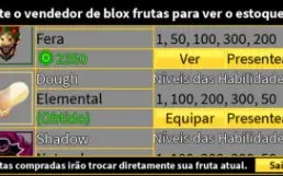 Conta de blox fruits/blox fruits account/gamepass/permas/