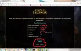VENDO CONTA LOL, LEVEL 95 MAIS DE 230 SKINS