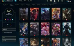 Conta Unranked com TODOS os champs e 261 skins