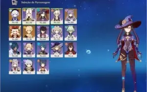 GENSHIN IMPACT AR 43 - Klee, Mona, Keqing, e Qiqi 5*