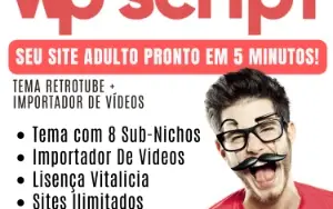Tema Retrotube + Importar Vídeos em Massa Original Wpscript
